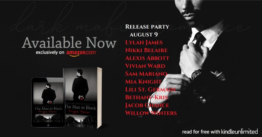 Young man in dark suit fixing his tie. Businessman. Black and white portrait.